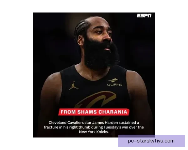 劳模哈登拇指骨折带伤出战坚持